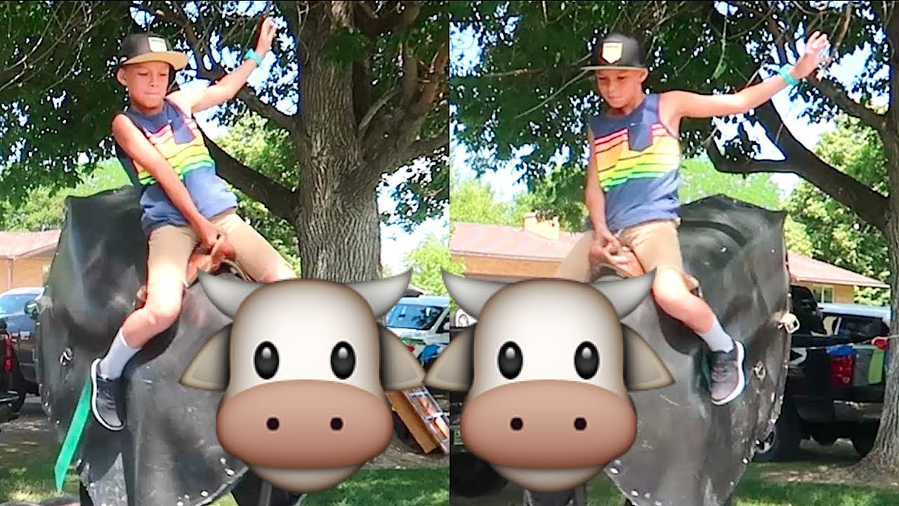 🐮Kids FIRST Time Riding a BULL!😱