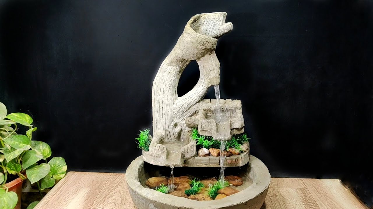 How to make beautiful indoor waterfall fountain water fountain at home