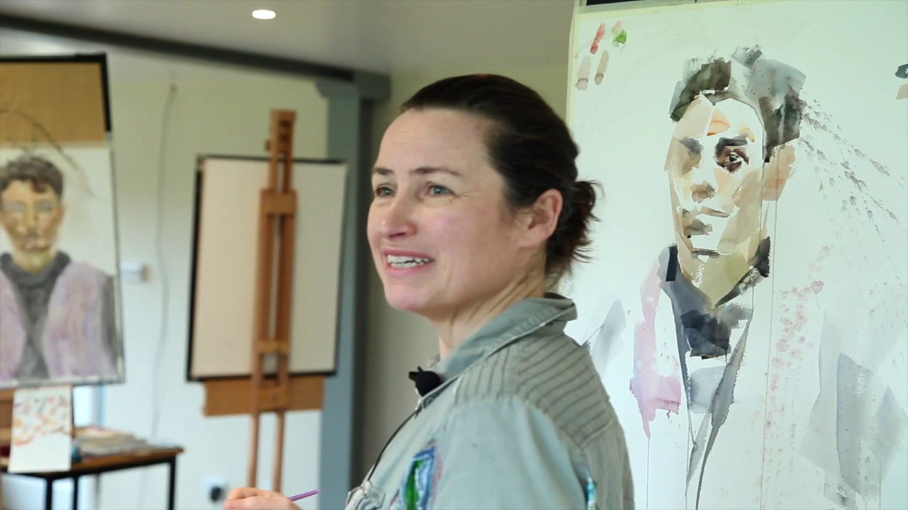 Watercolour portrait DEMO - Painting Douglas - Part 3