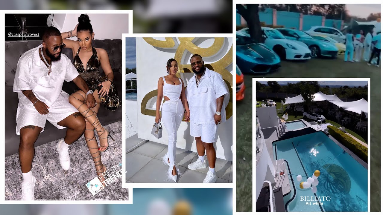 Inside Cassper Nyovest's All White Birthday Party At His Mansion  👌🏾 👌🏾
