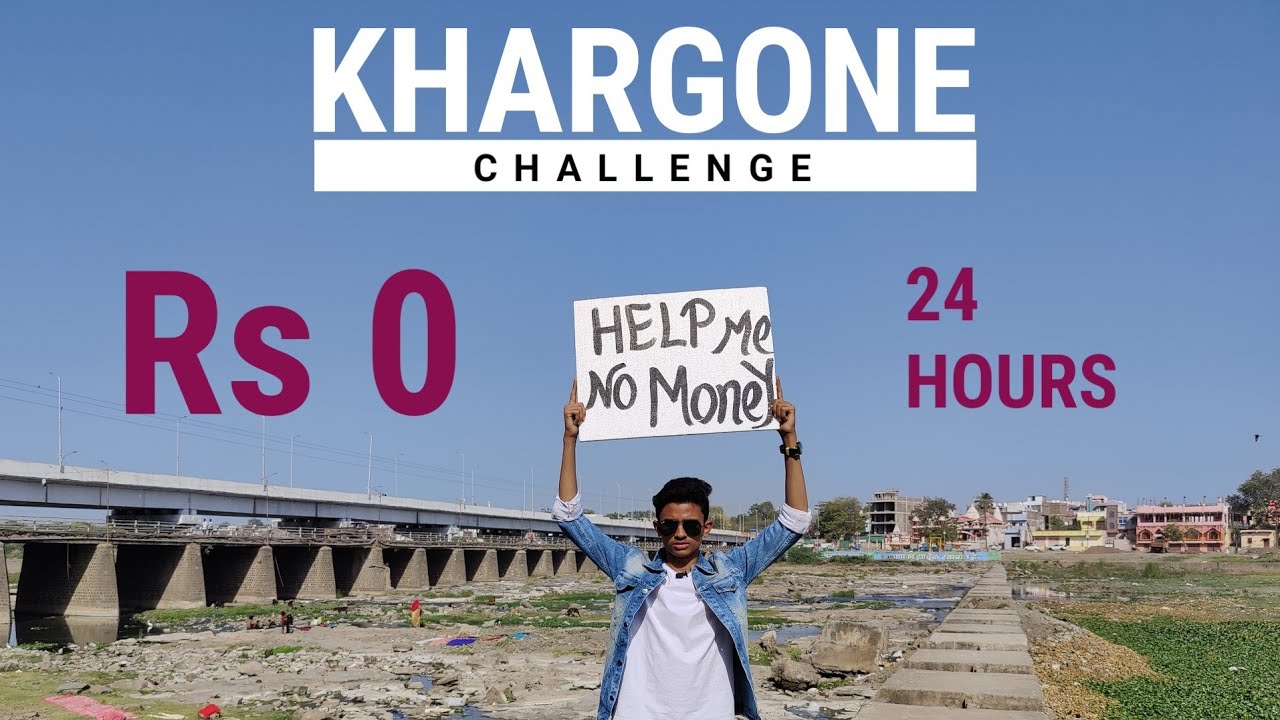 Living On Rs.0 For 24 Hours In Khargone🔥Khargone 24 Hours Challenge No Money #Khargone #Challenge