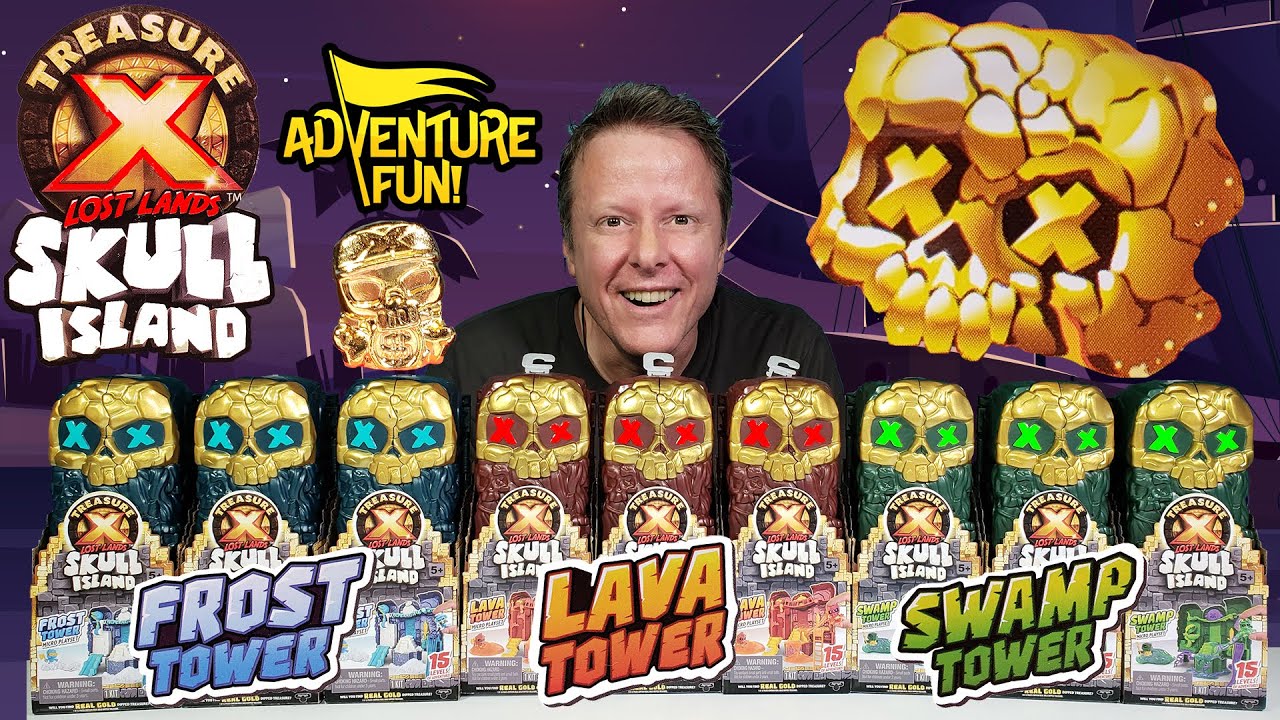 Treasure X Lost Lands Skull Island Swamp, Frost & Lava Towers Micro Playset AdventureFun Toy review!