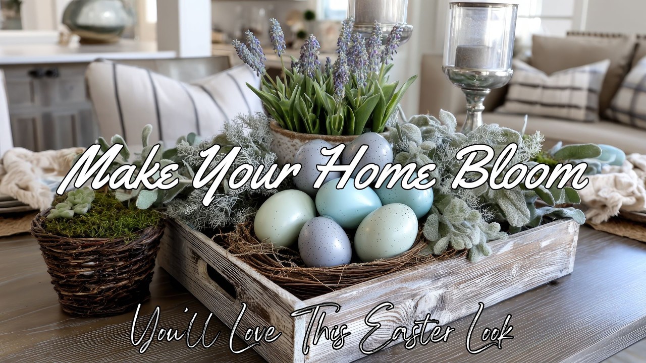 Cozy Farmhouse Spring Home Tour 2026 , Elegant Easter DIY in a Small Space Sage, Lavender & Sky Blue