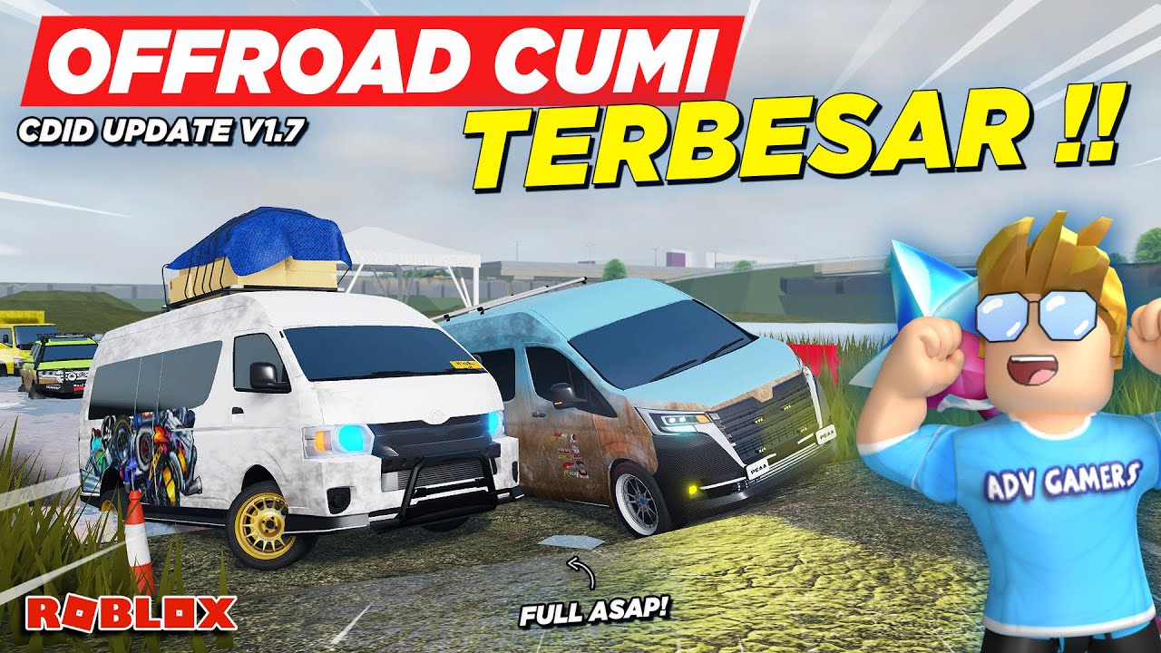 KONVOI DAN OFFROAD BERLUMPUR ROMBONGAN MOBIL CUMI TERBESAR !! ROLEPLAY CDID UPDATE V1.7 - Roblox