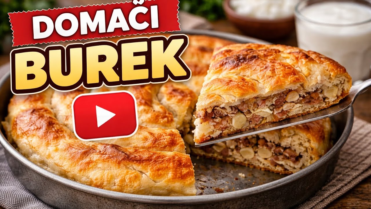 DOMAĆI BUREK SA MESOM – sočan i hrskav, korak po korak | Brzo i Fino