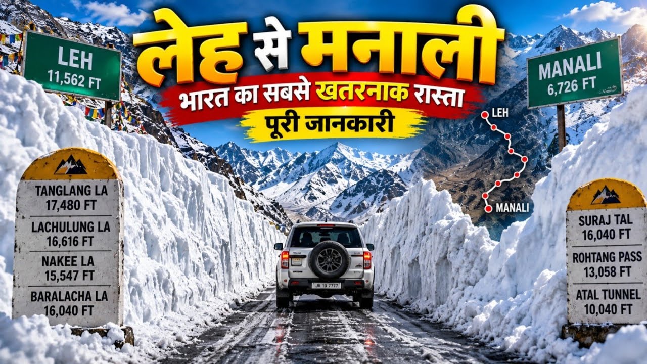 Leh To Manali  Road Trip || Leh - Manali Highway || भारत का सबसे खतरनाक रास्ता पूरी जानकारी