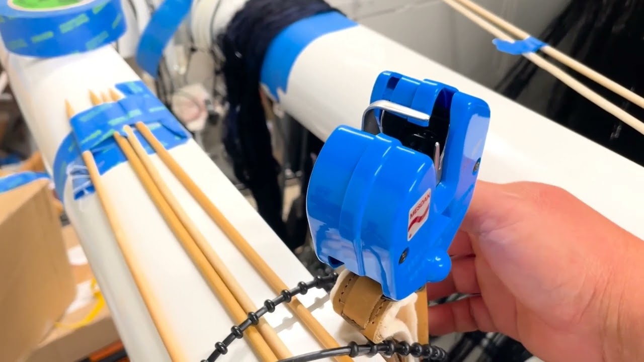 Using the Mesdan knotter to tie on new warps
