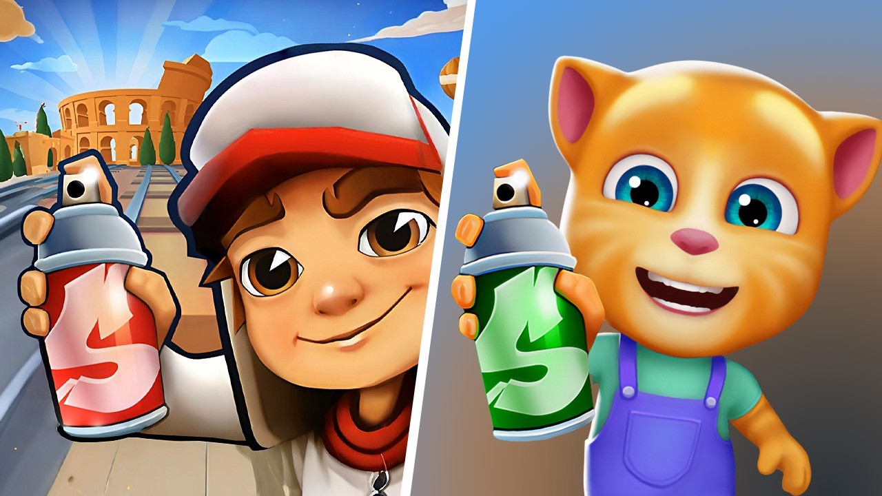 Subway Surfers VS Talking Tom Gold Run, Subway Surfers Cartoon Game, Gameplay Adventure Subway Break