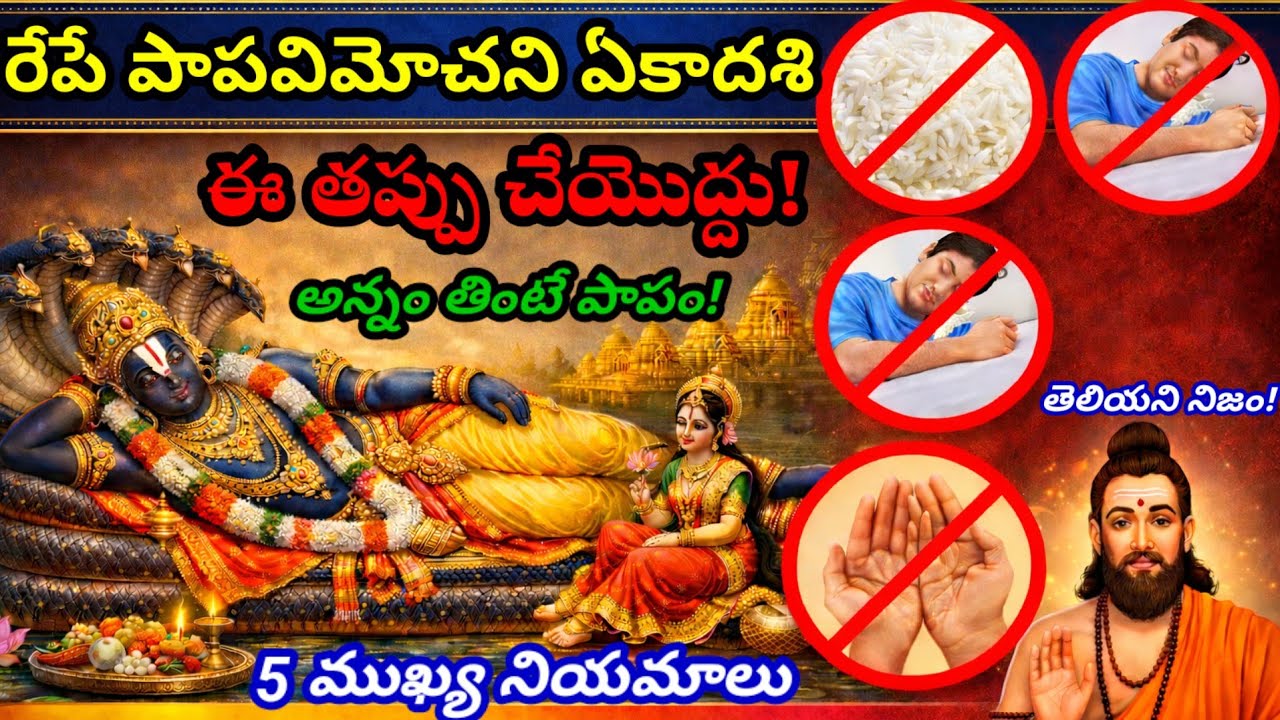 పాపమోచని ఏకాదశి రోజు ఈ 5 పనులు చేస్తే పాపాలు పోతాయి కానీ ఈ తప్పు మాత్రంచేయొద్దుPapamochani Ekadashi 