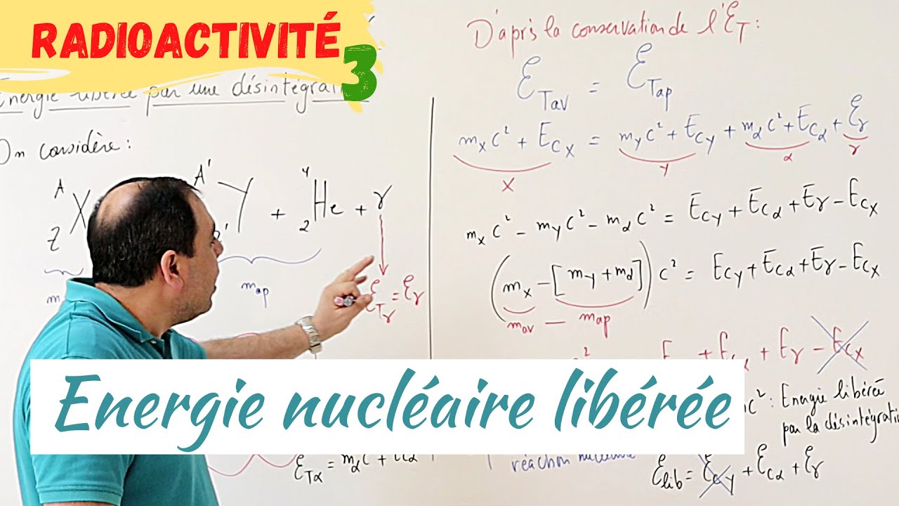 Radioactivité-3: Energie libérée par une désintégration/ Exercice d'application.