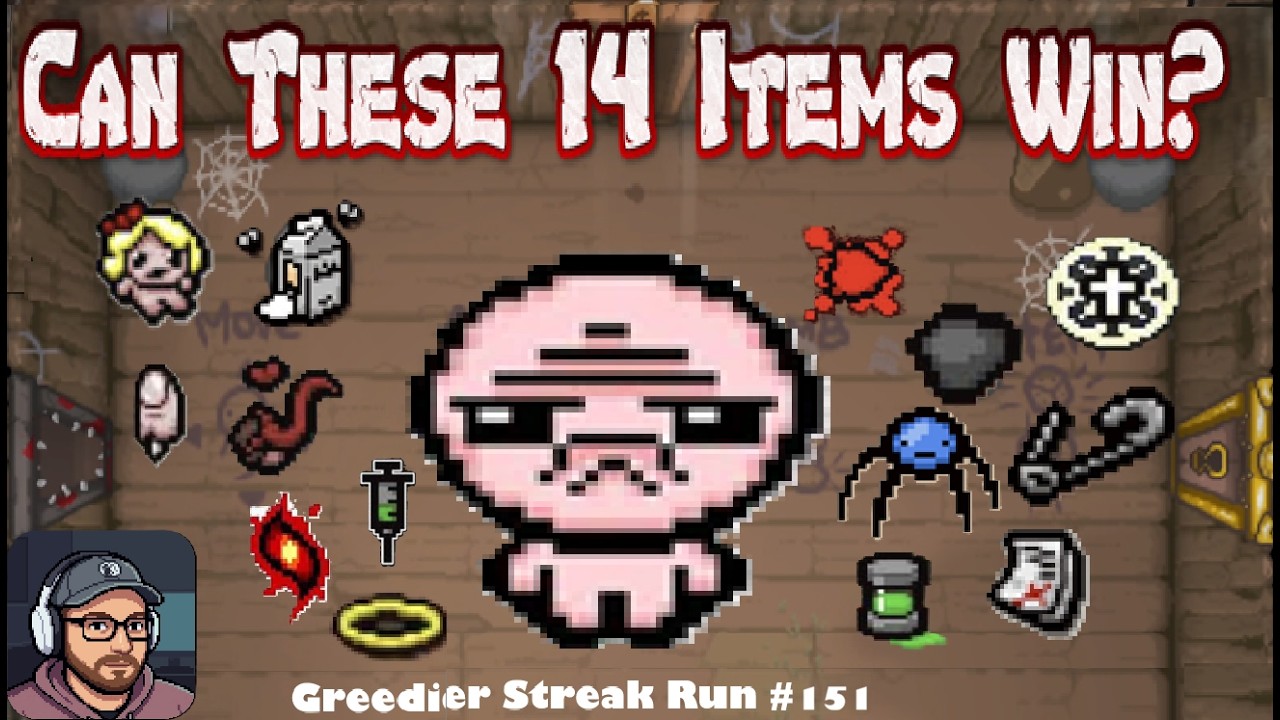 Смогут ли эти 14 предметов победить? | Binding of Isaac Repentance Greedier Streak Run 151