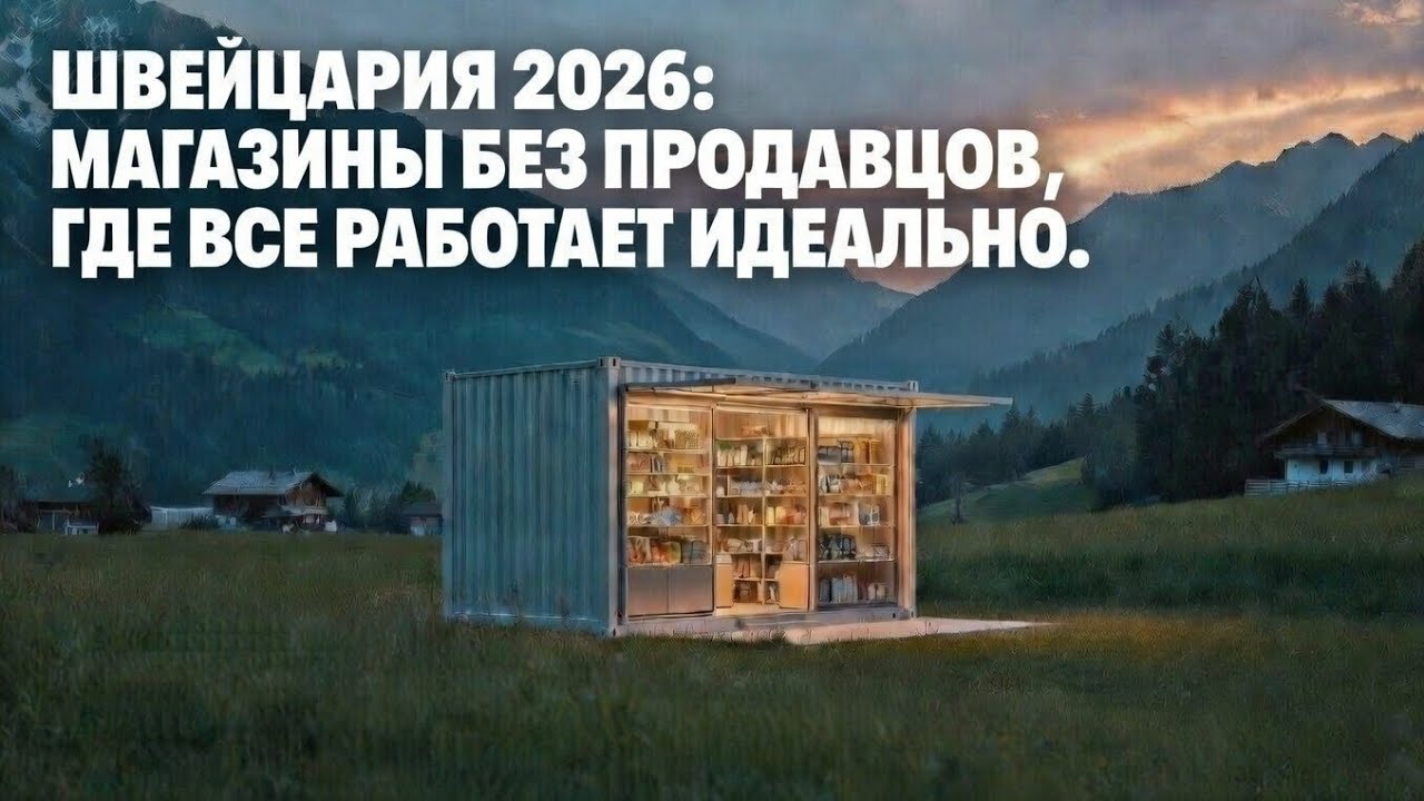 🇨🇭Швейцария 2026:Магазины без продавцов, где все работает идеально.