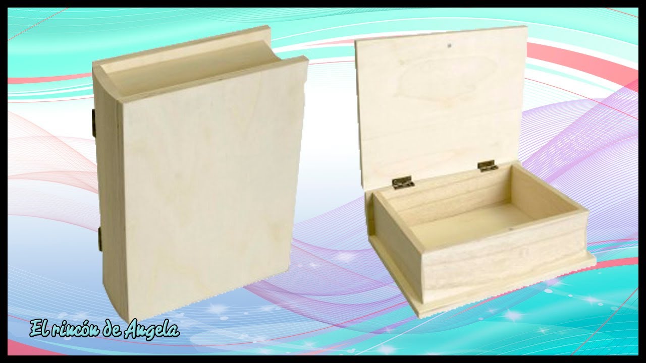 Caja Libro de madera decorada con decoupage y pintura efecto metal antiguo-diy