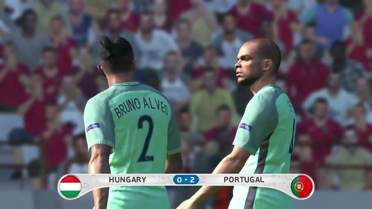 Hungary vs Portugal | UEFA EURO 2016 Group F | PES 2016 Full Match No Commentary