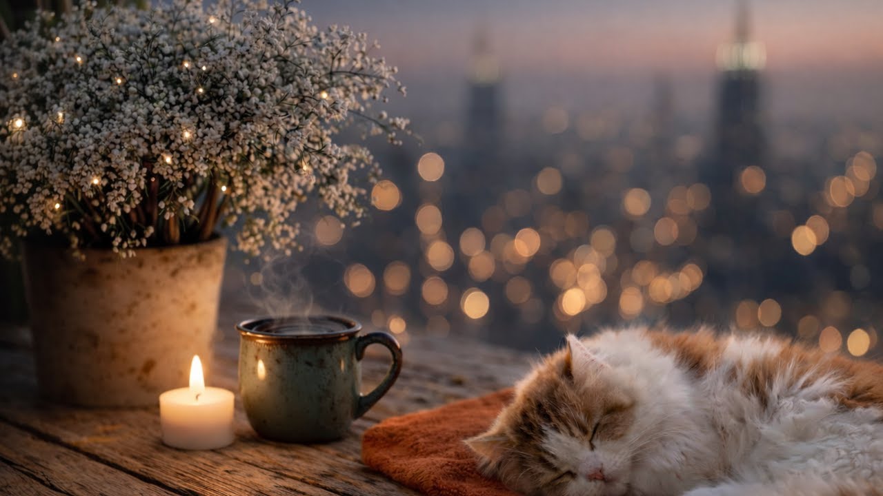 3 Hours Deep Relaxing Guitar Music for Cats 🐾 Calm Sleep & Cozy Night Ambience