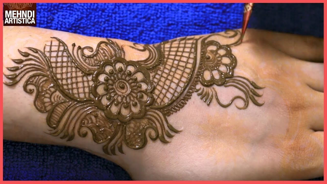 A new Easy Simple Floral Mehndi Design For Hands | Step by Step Designer Henna Mehendi