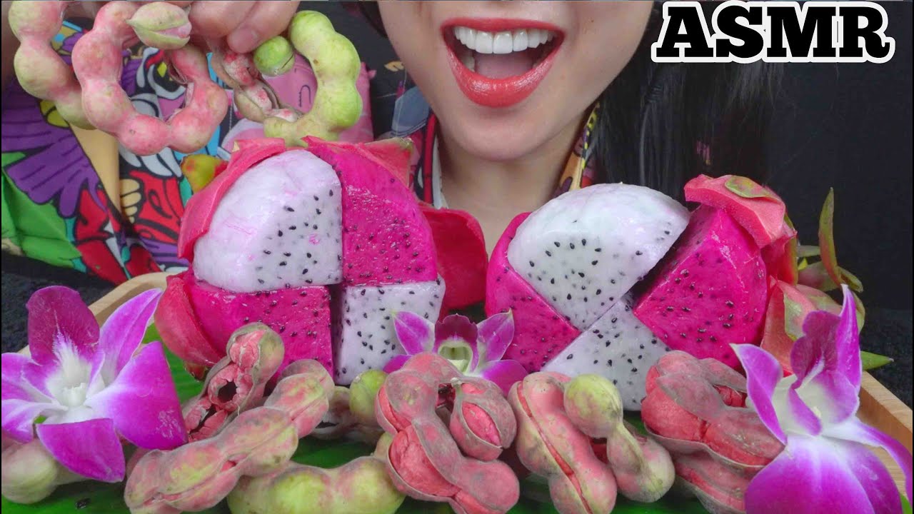 ASMR NEW FRUIT AND DRAGON FRUIT (EATING SOUNDS) NO TALKING | SAS-ASMR