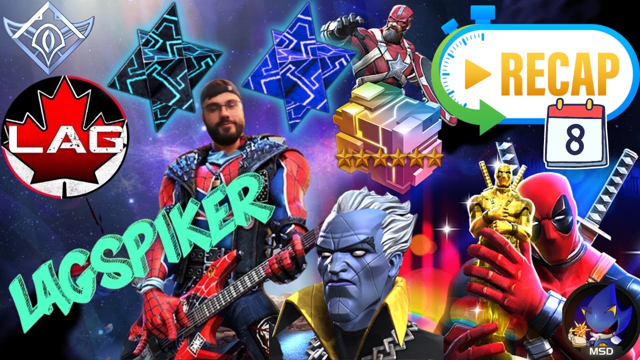 LagSpiker Day 8 Recap! THRONEBREAKER!! Feat 6-Star Crystal Opening! BIG Poolie Store Update! - MCOC