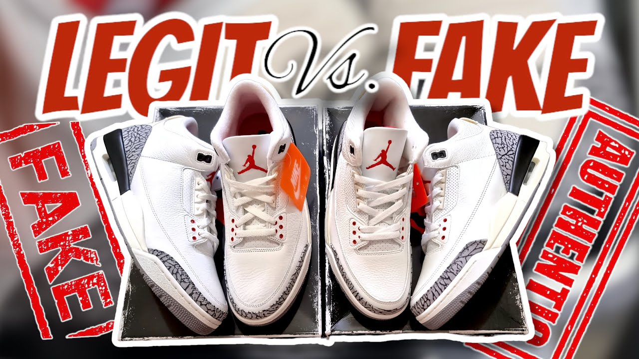 AIR JORDAN 3 WHITE CEMENT REIMAGINED | LEGIT VS. FAKE - DETAILED COMPARISON