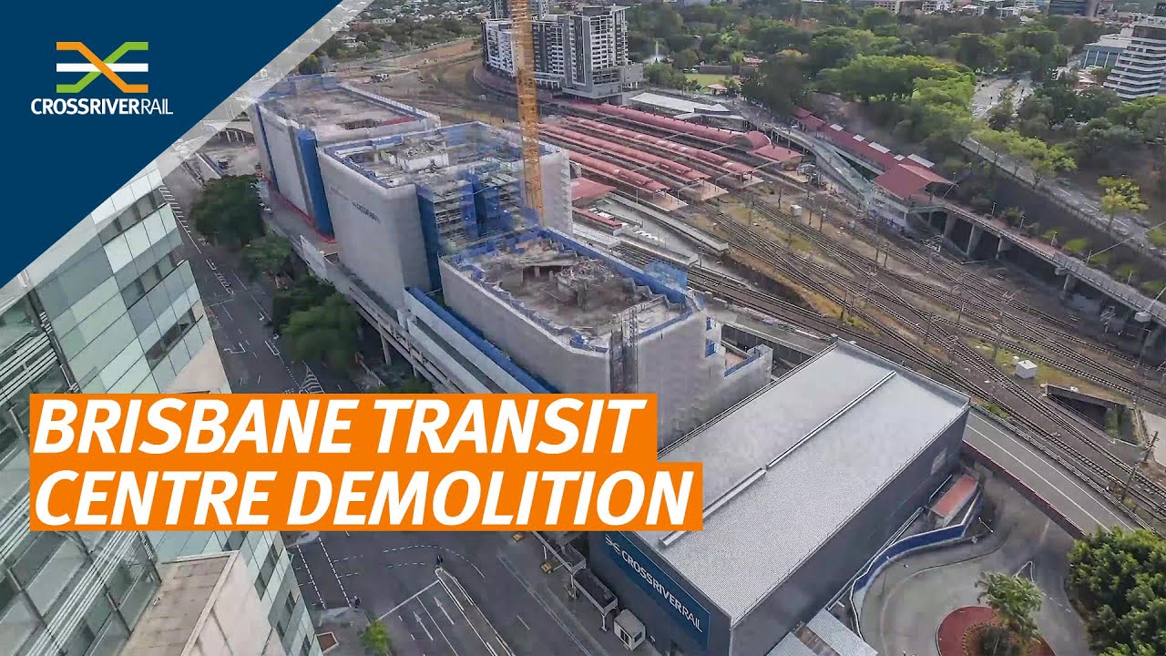 Brisbane Transit Centre Demolition Timelapse