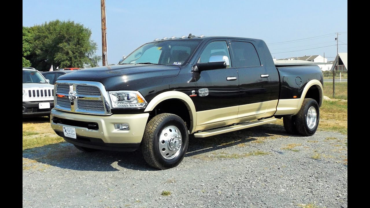 2016 Ram 3500 Longhorn Mega Cab 4X4 Cummins Turbo Diesel Start Up, Review and Tour