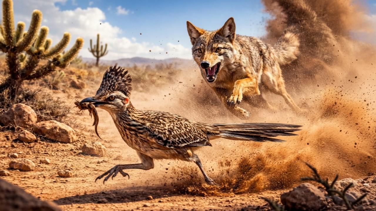 Greater Roadrunner: A Day of Speed and Survival in the Harsh Desert