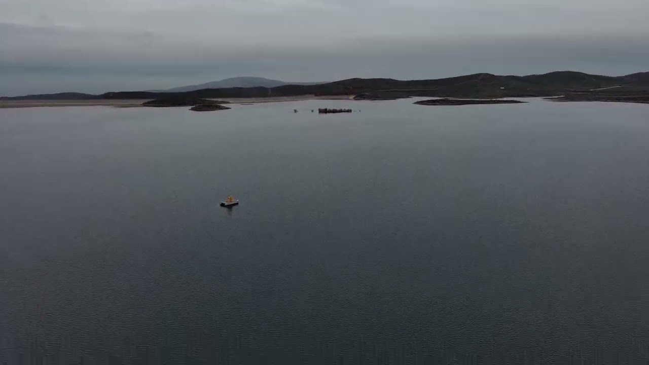 Lake Mathews on a gray day in January