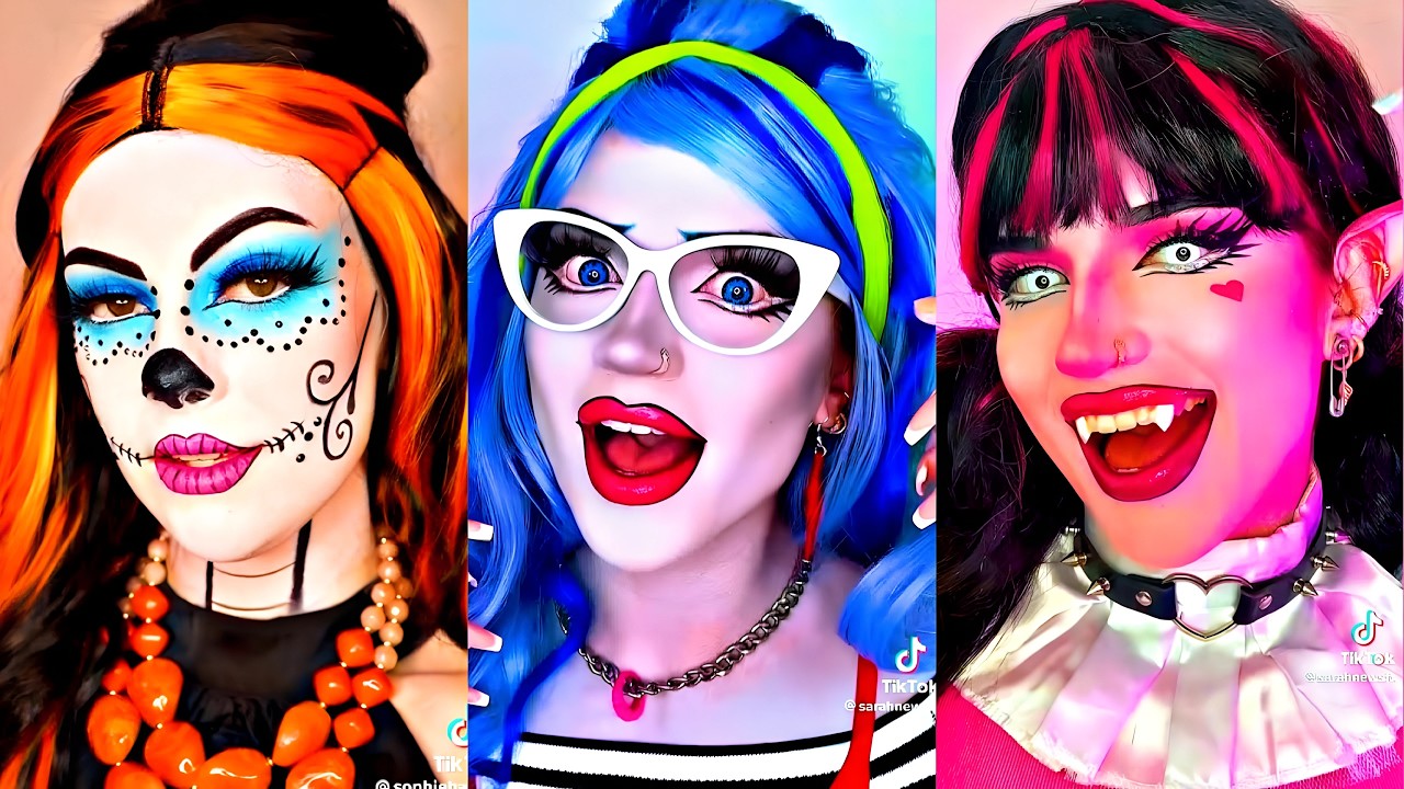 Monster High Makeup Compilation I Halloween Makeup TikTok 2024