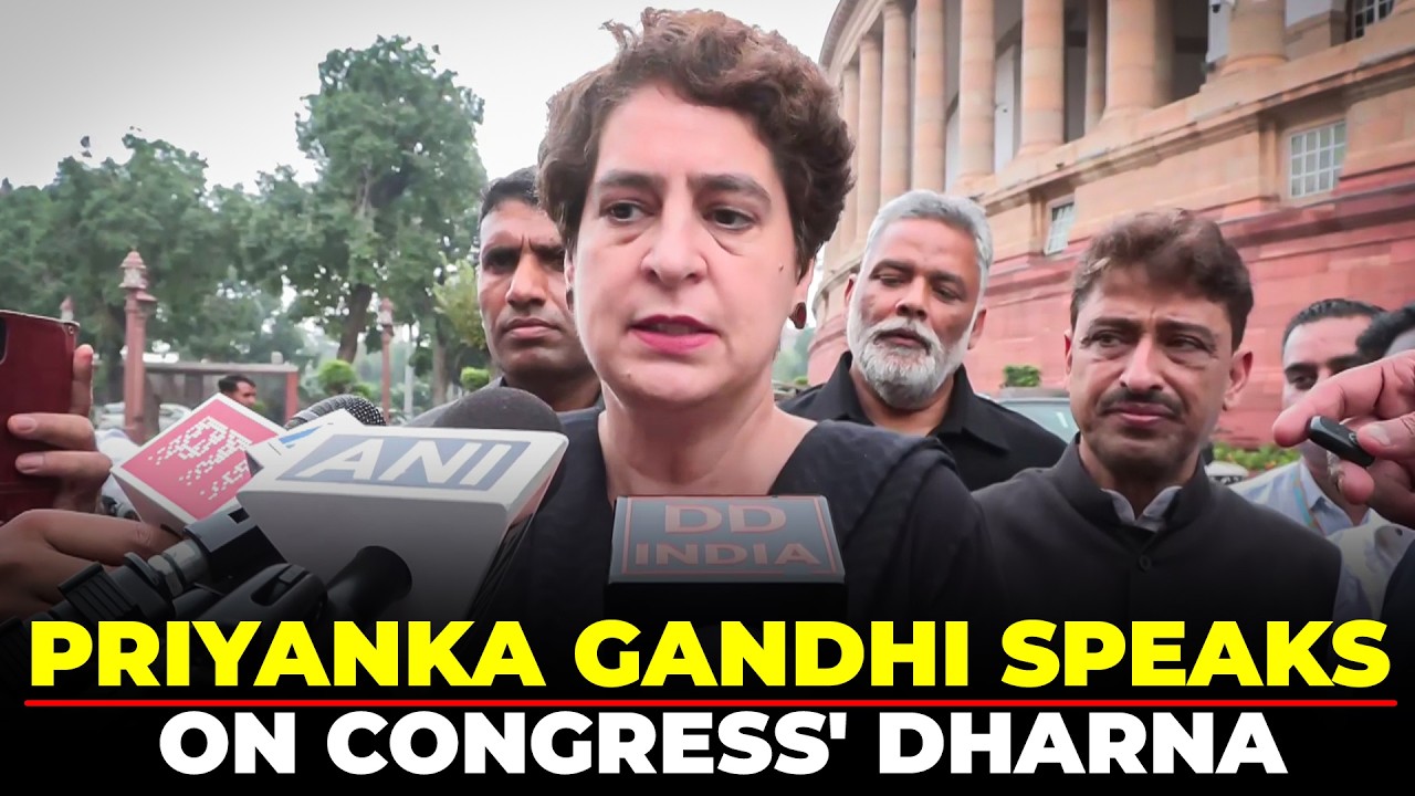 LIVE: Priyanka Gandhi speaks on CJP Protest I Rahul Gandhi's Dharna I Sonam Wangchuk's health | BJP