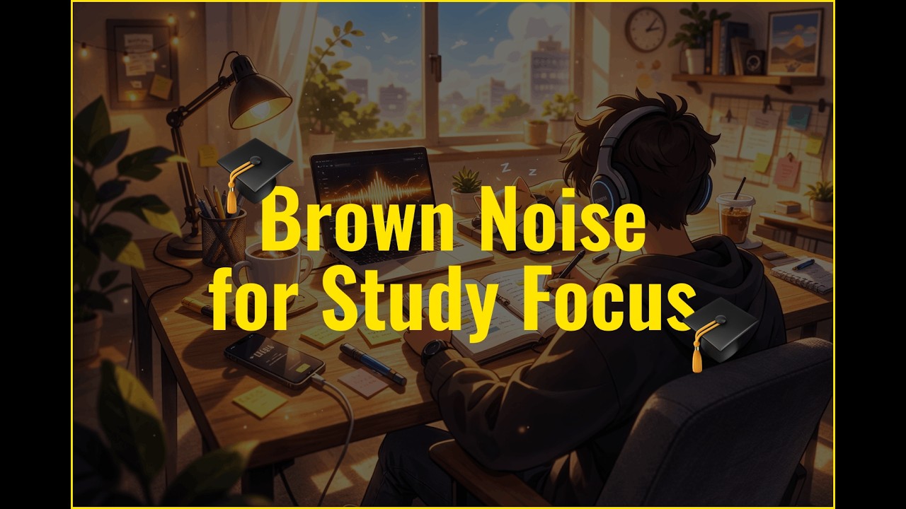 1 Hour Brown Noise for Study Focus ☀️📚 | Deep Concentration