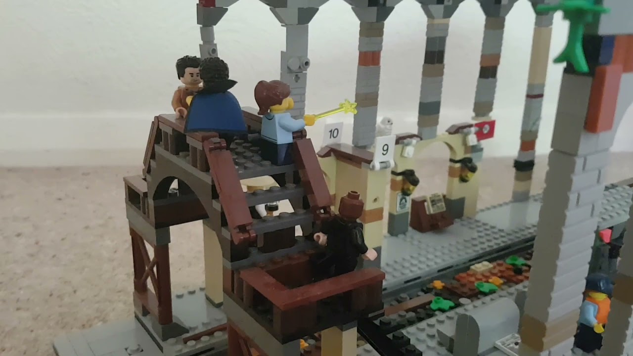 Lego city train station moc on 2 32x32 baseplates