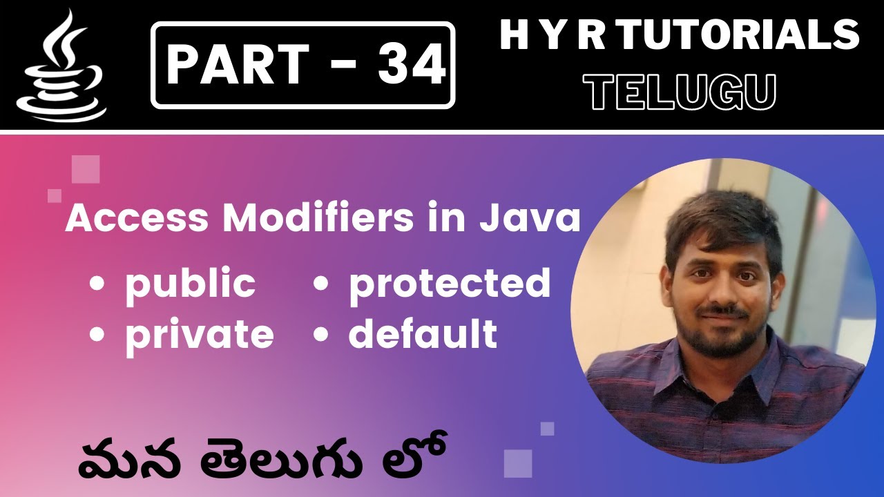 P34 - Access Modifiers in Java | Core Java | Java Programming |