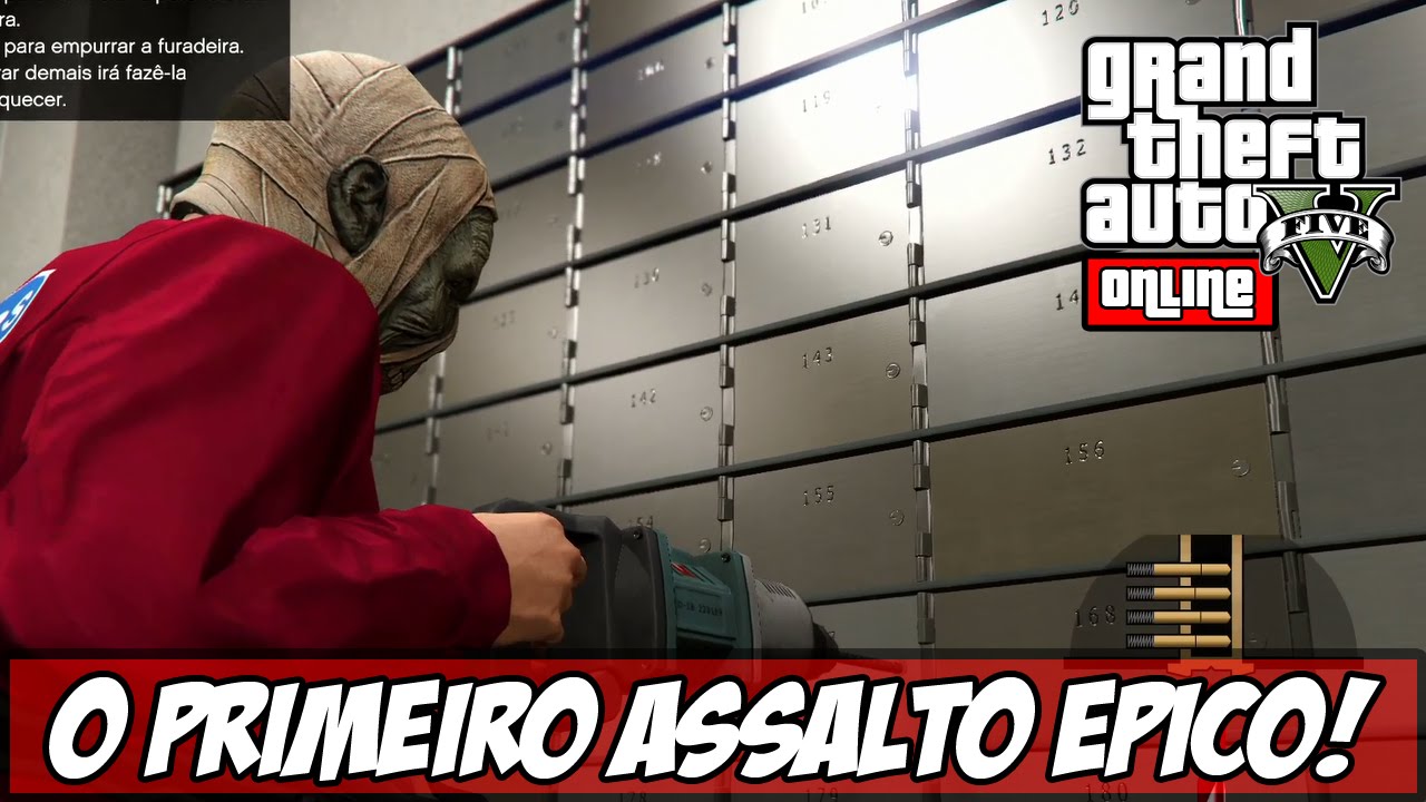 GTA V - A Primeira HEIST COMPLETA! Sou o FURADOR! (DLC Heists) (Ps4)