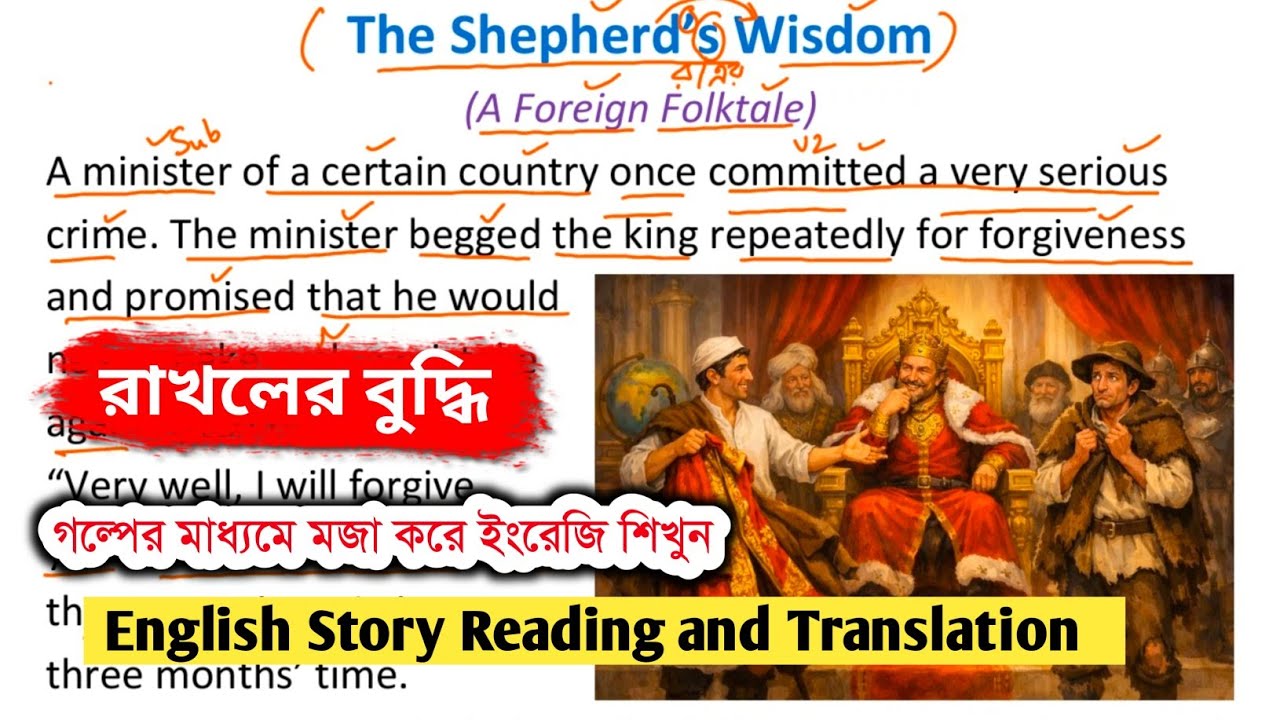 Shepherd's Wisdom | Short story Reading in Bangla | Learn English through Story