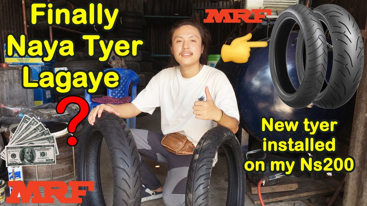 New tyer for Ns 200 || MRF || finally new tyers installed #mrsvlog