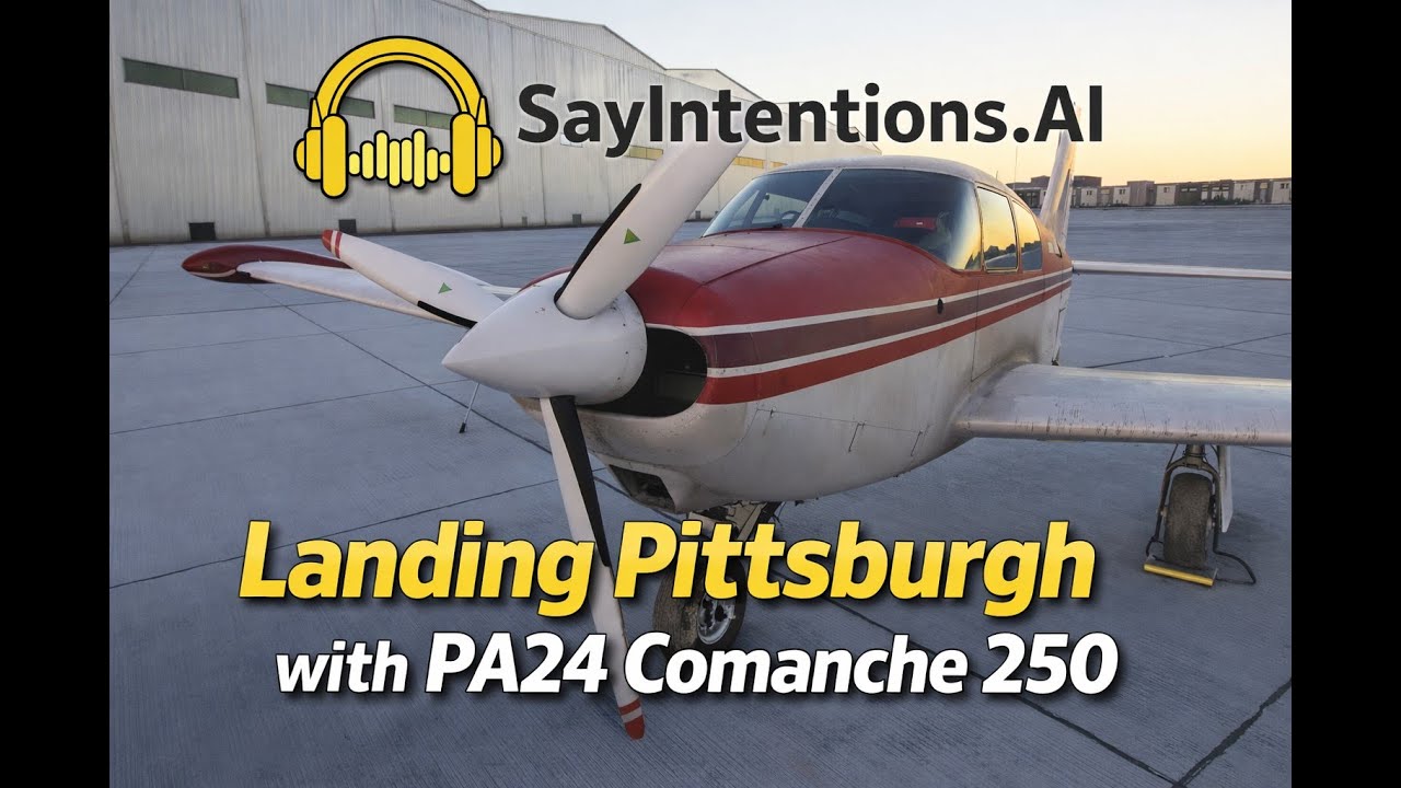 Landing with SayIntentions at Pittsburgh KAGC | PA24 Comanche 250