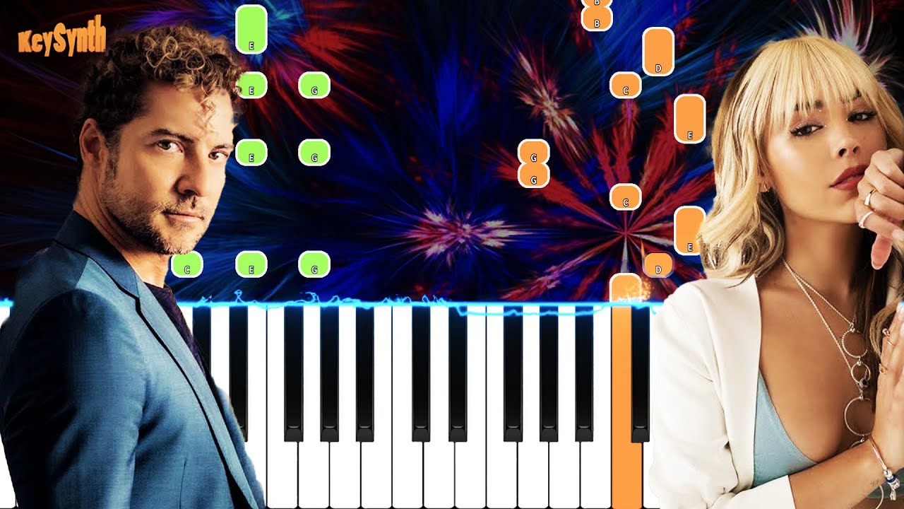 Vuelve Vuelve - Danna Paola, David Bisbal - Piano Tutorial - KeySynth