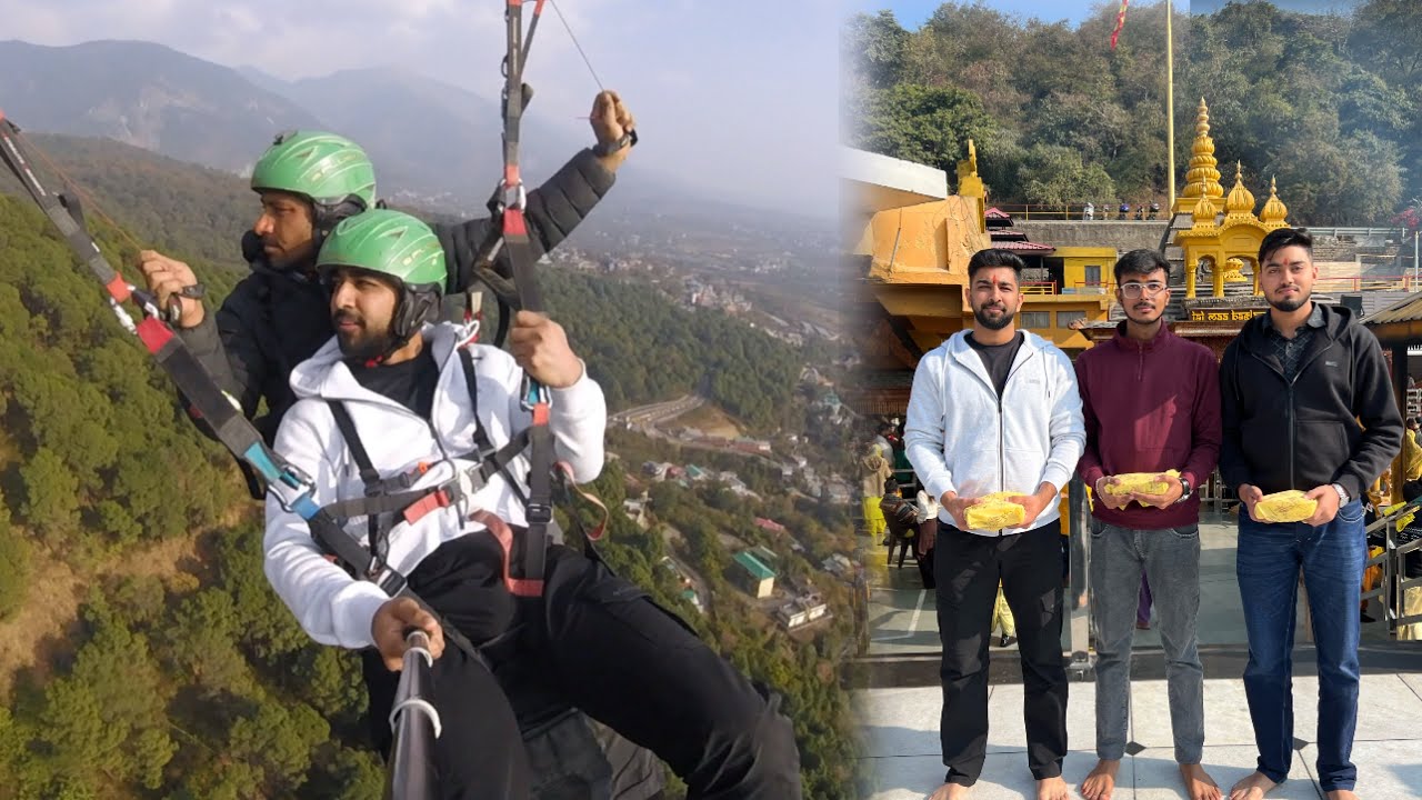 Paragliding Adventure in Dharamshala | Visit Banglamukhi Temple | Chandigarh to McLeodganj Road Trip