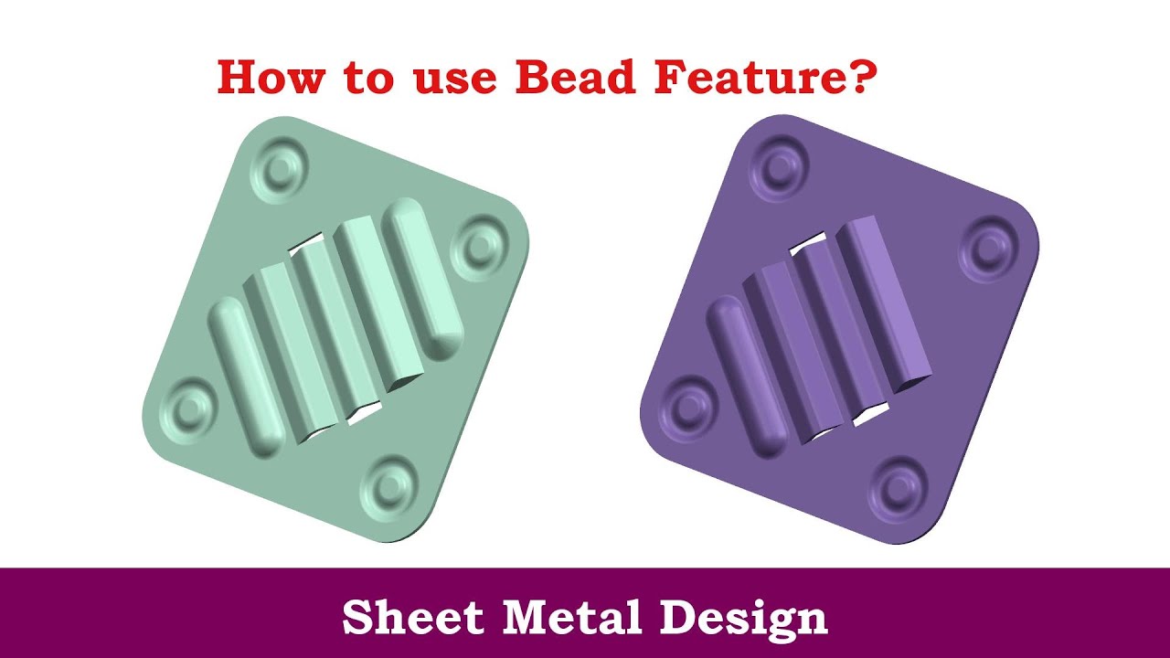 How to use Bead Feature| Sheet Metal Design in NX (Unigraphics) || C for CAD ||