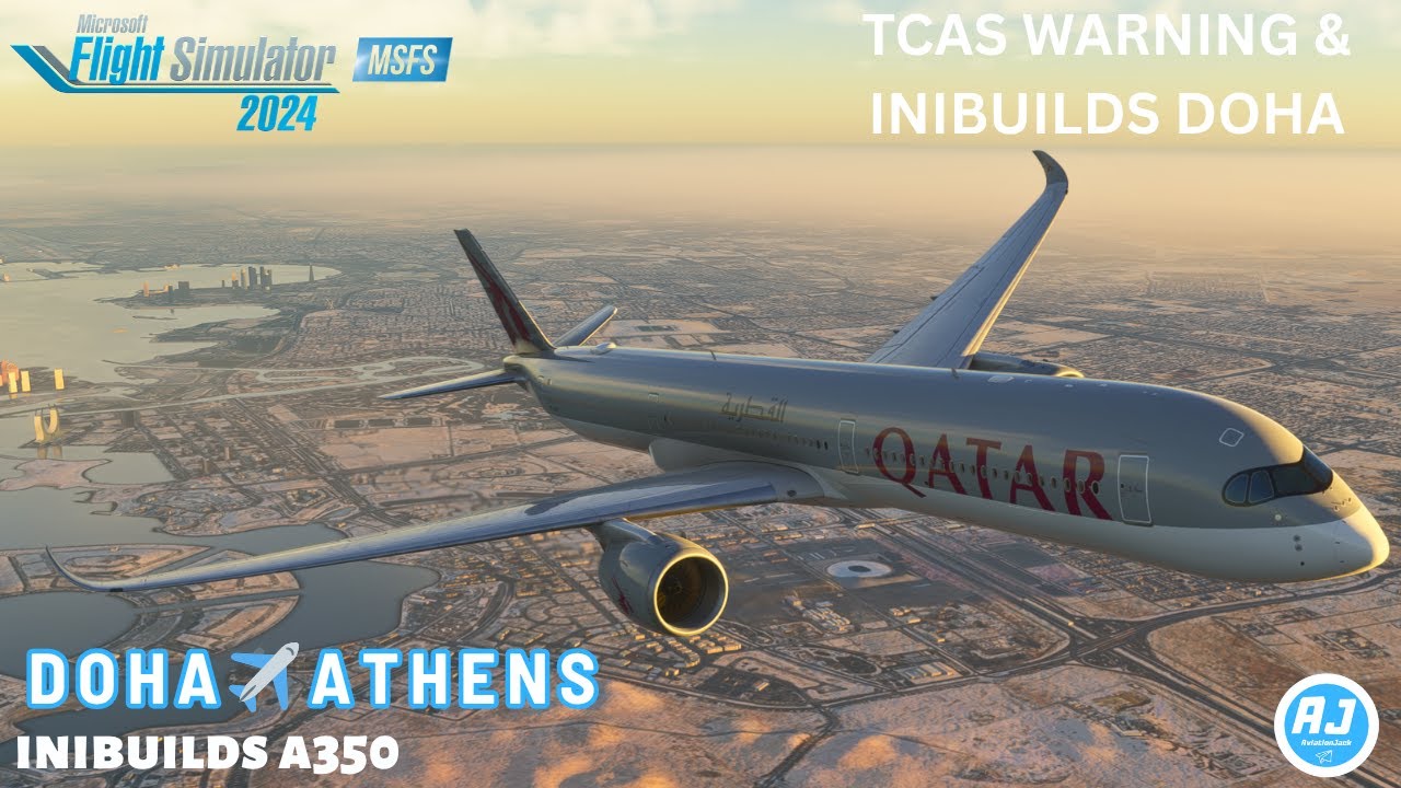 [MSFS 2024] INIBUILDS DOHA & TCAS WARNING! | Doha - Athens | Qatar Inibuilds A350 | VATSIM |