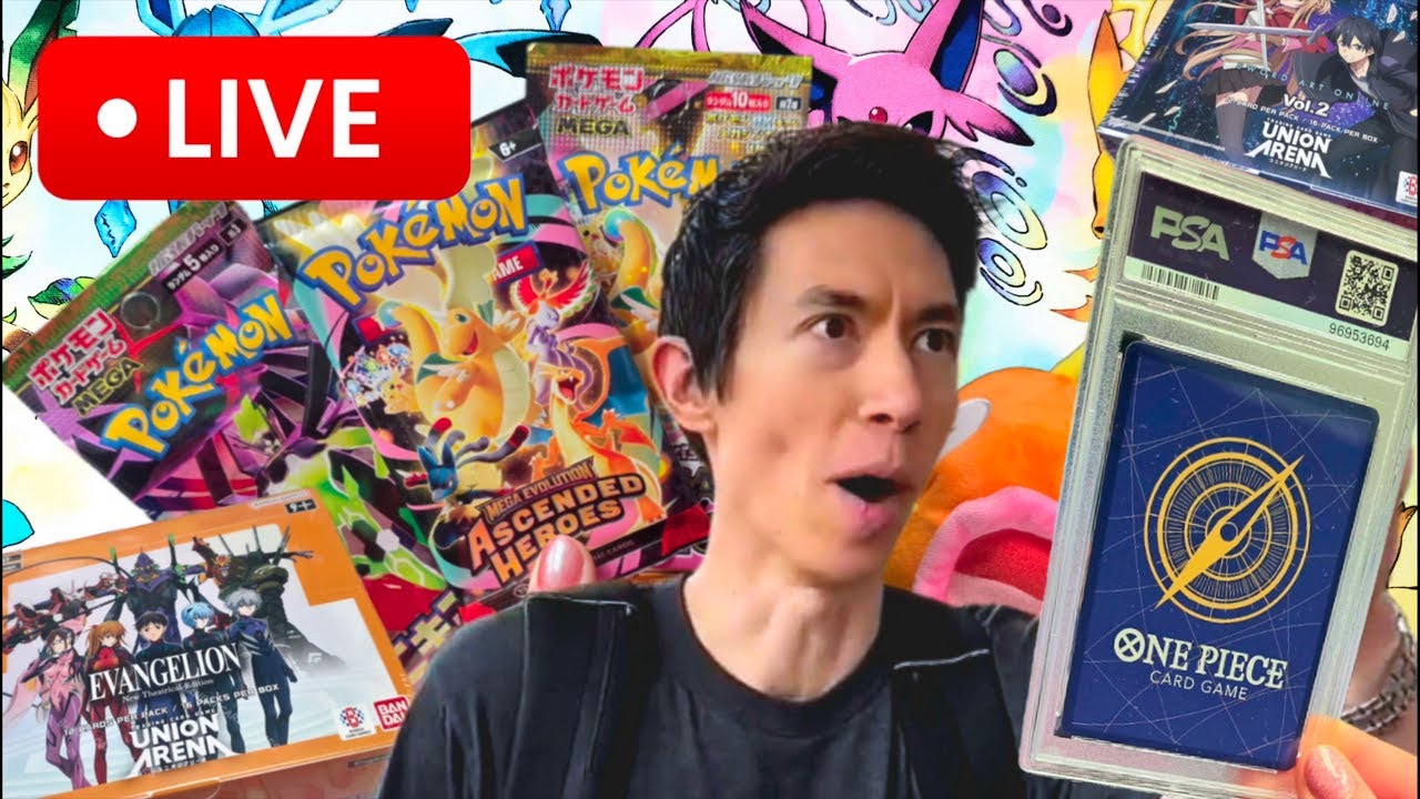 🔴 LIVE RIPPING POKEMON ASCENDED HEROES & NIHIL ZERO! SHOP F1 EVANGELION SWORD ART JJK DIGIMON TCGs!