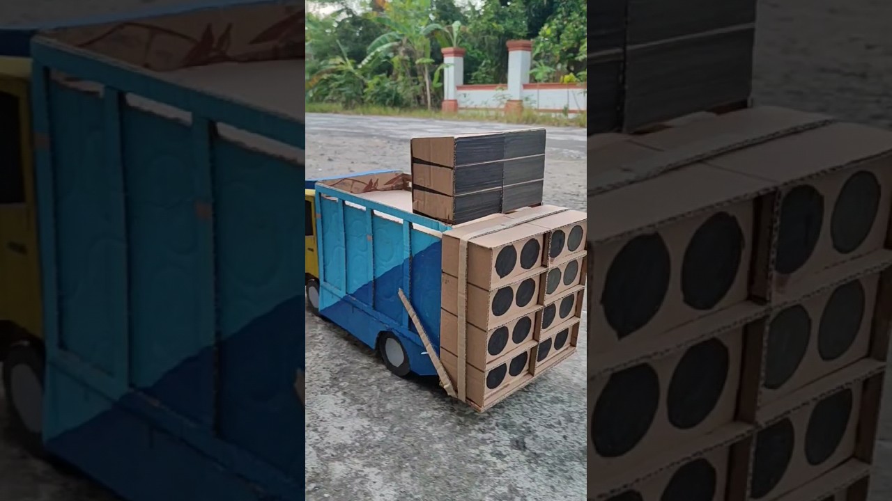 membuat miniatur truk soundsystem untuk persiapan takbir keliling #kreasi #takbiran #soundsystem