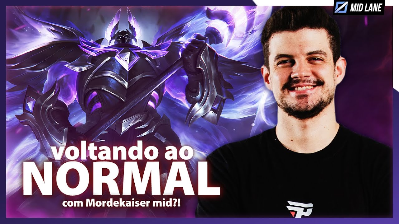 Voltando &agrave; NORMALIDADE... com MORDEKAISER MID?! (solo queue!)