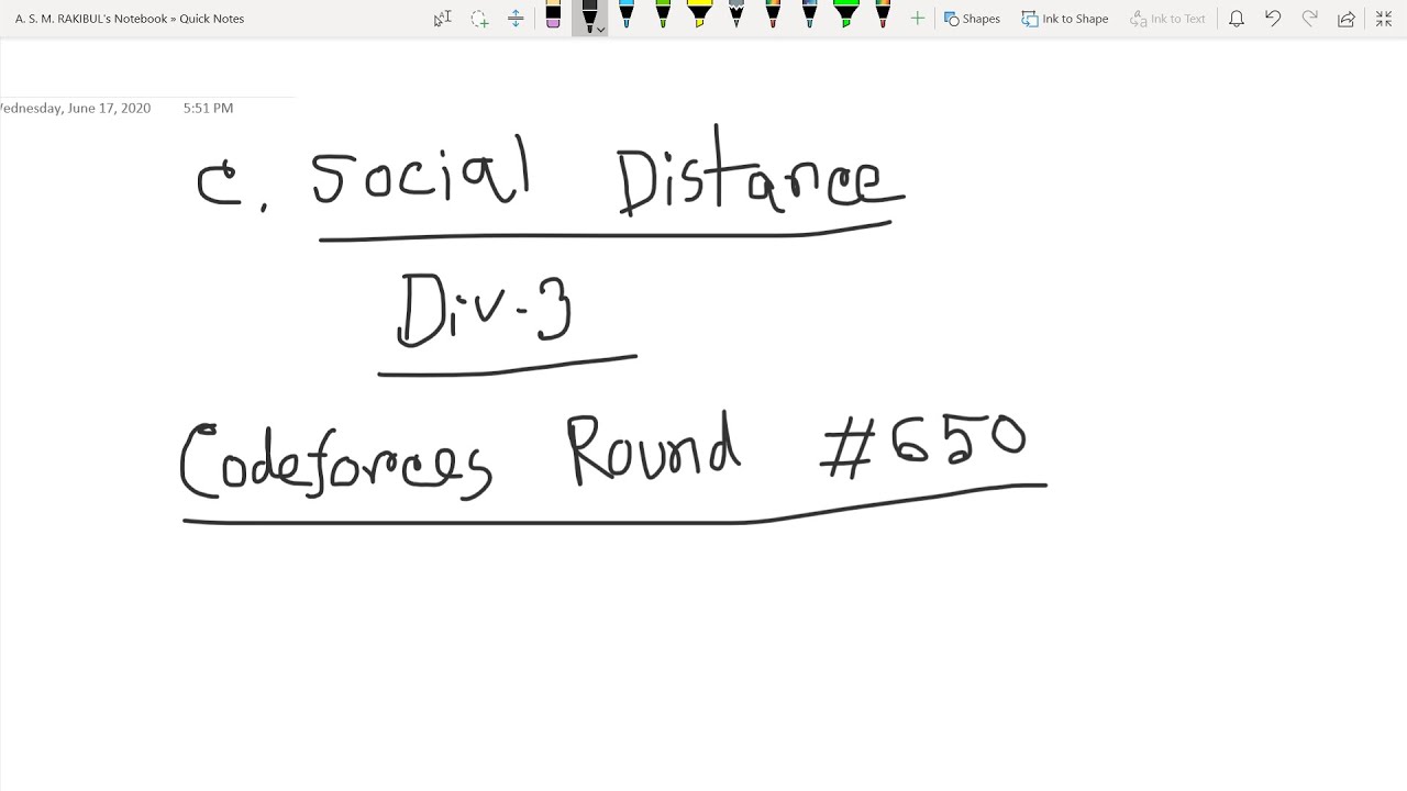 C. Social Distance | Codeforces Round #650
