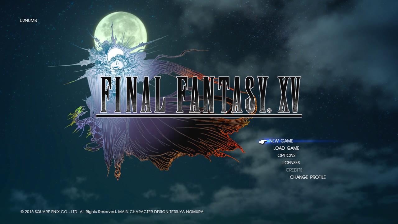 Final Fantasy XV Title Screen (PS4, Xbox One)