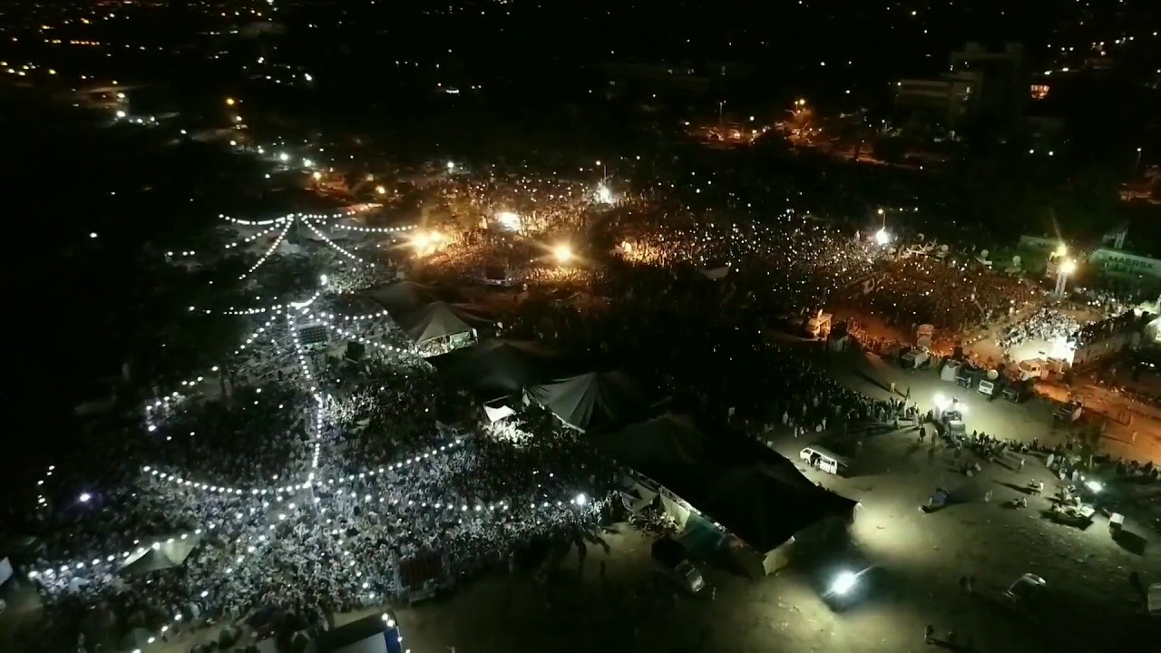 Azadi March Islamabad | 3rd Day |  Night | Arial View
