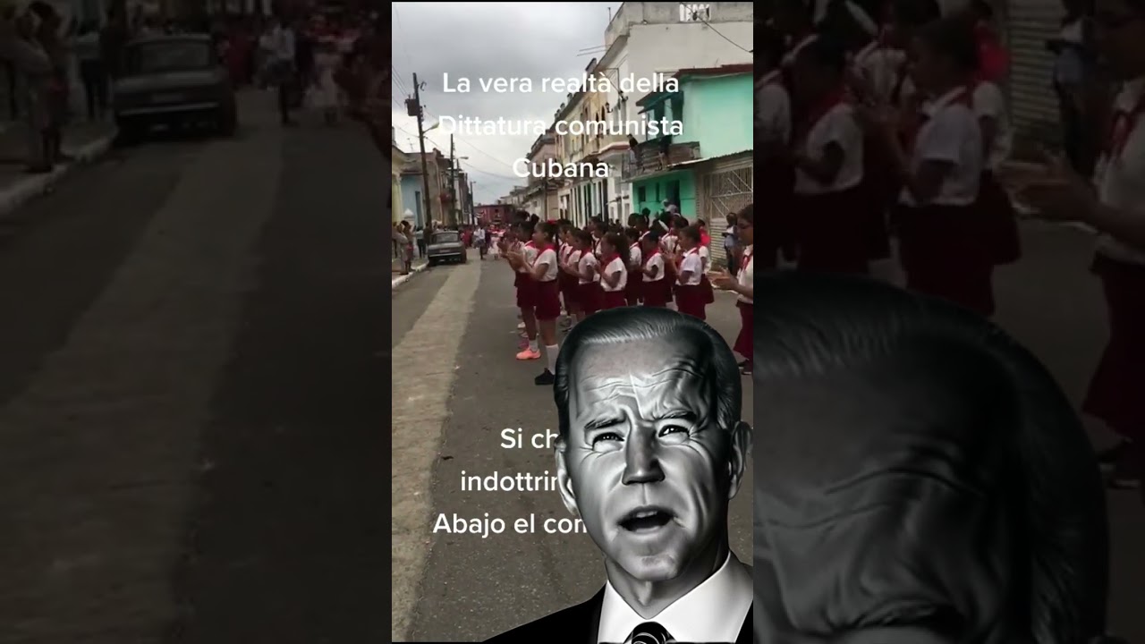 Meme de Joe Biden Enviando mensaje de Apoyo al Pueblo Cubano como Patria y Vida / Abajo la dictadura