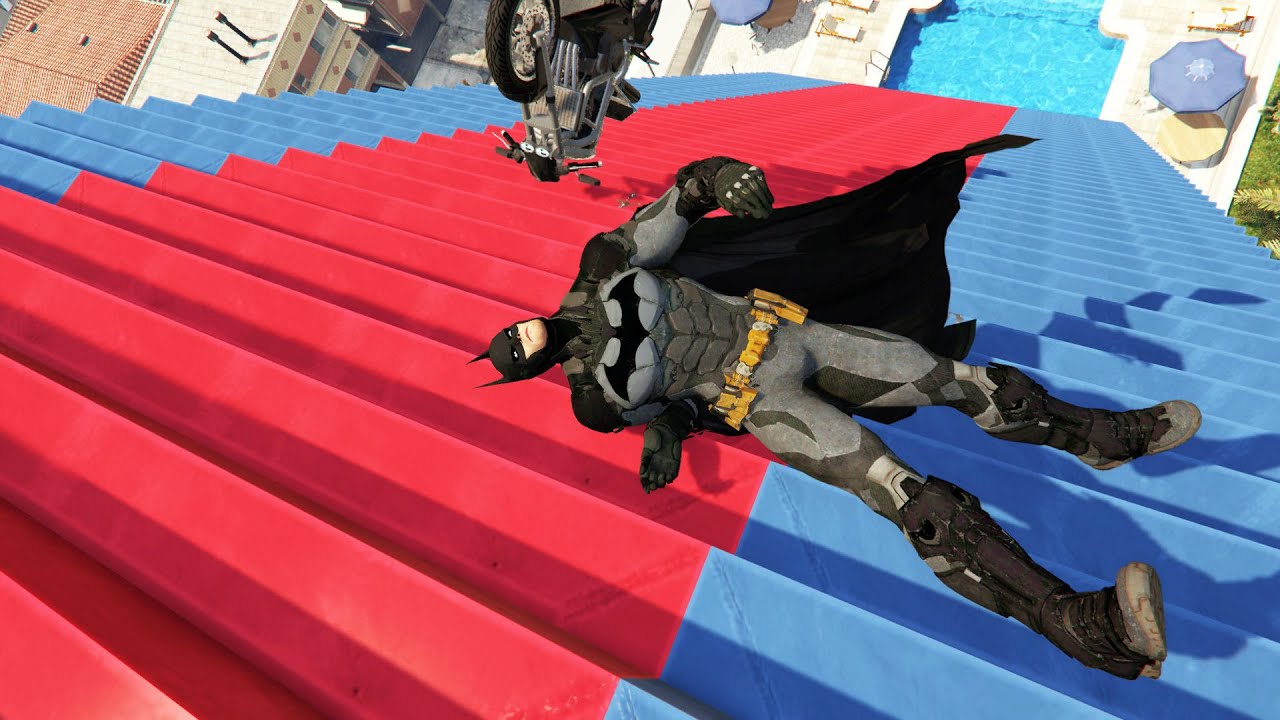 GTA 5 Epic Ragdolls And Fails #71 ( Batman /  Falling Down Stairs )