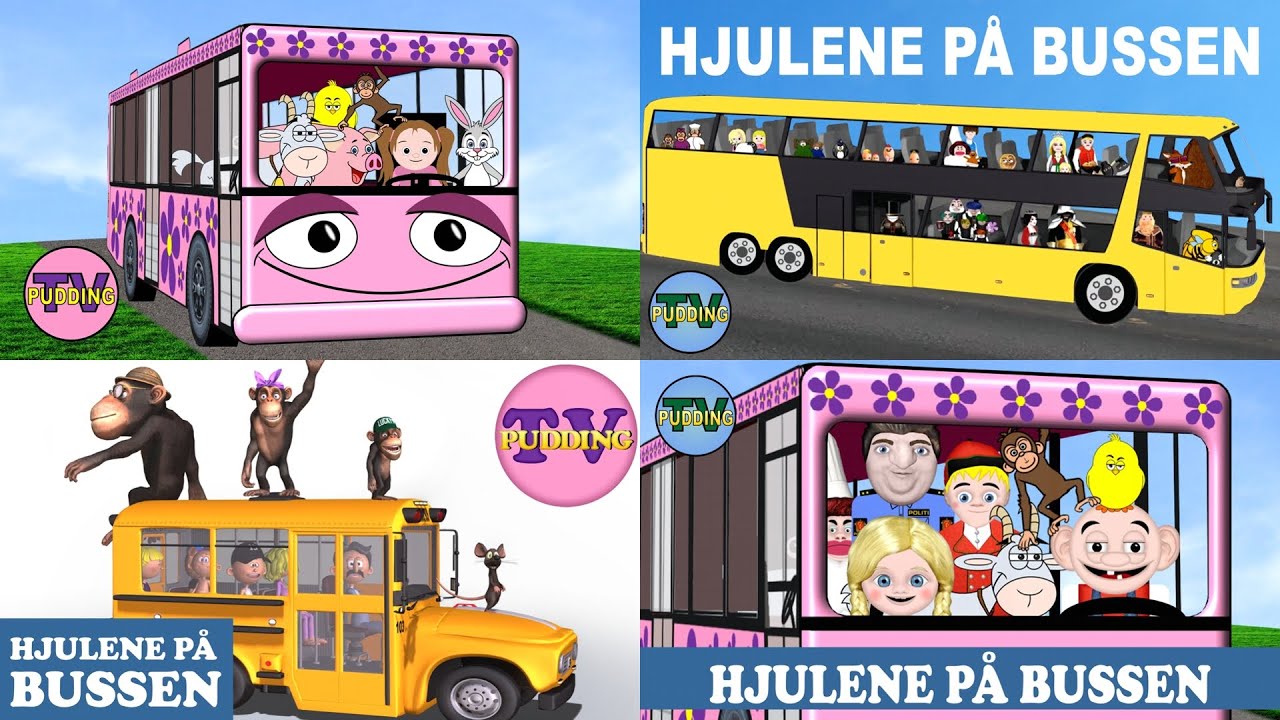 Hjulene på bussen - 1 time | Norske barnesanger