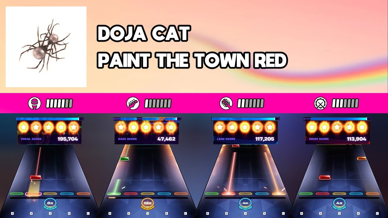 [Fortnite Festival] Doja Cat - Paint The Town Red || All Instruments Expert 100%